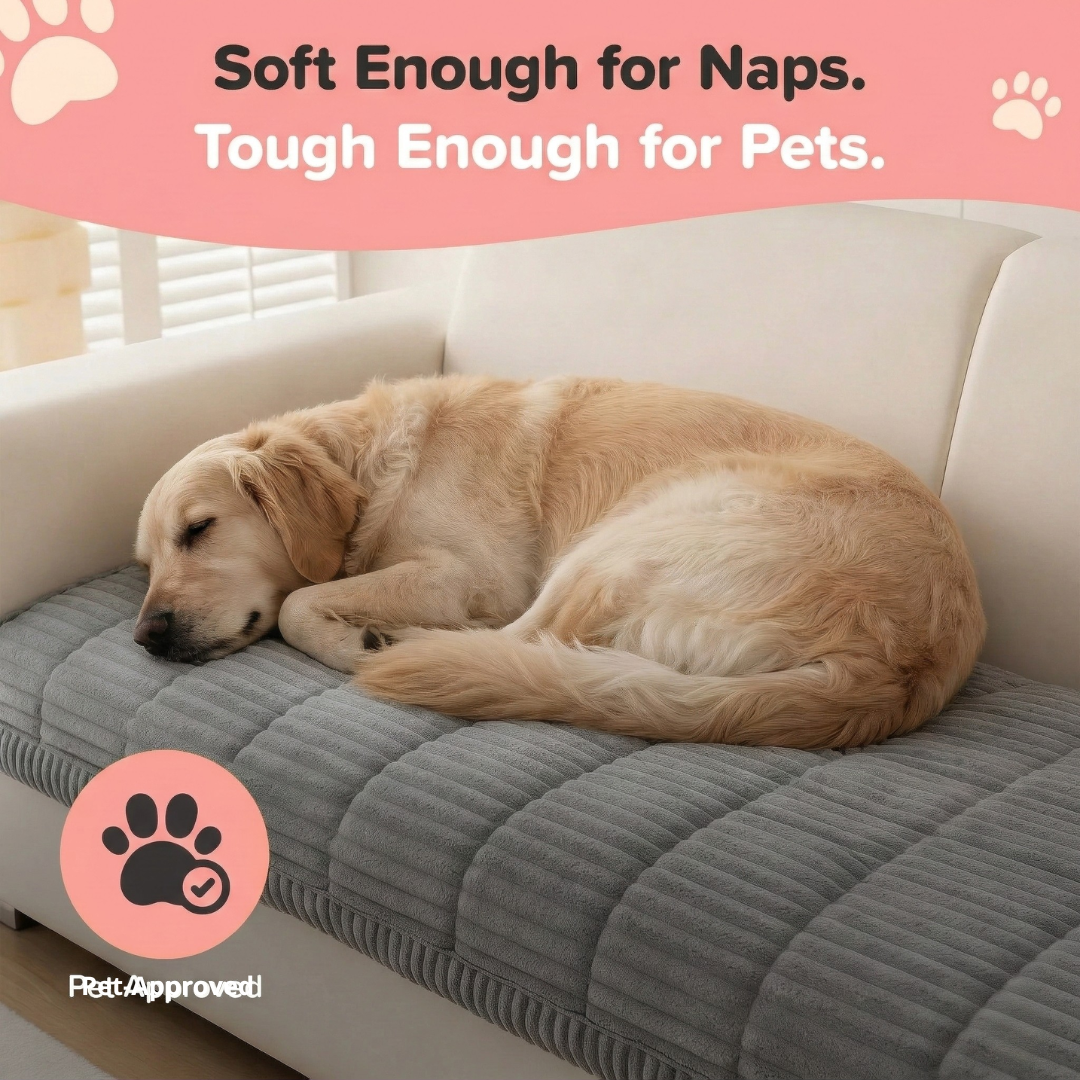SnugglePaws™ Plush Couch Cover